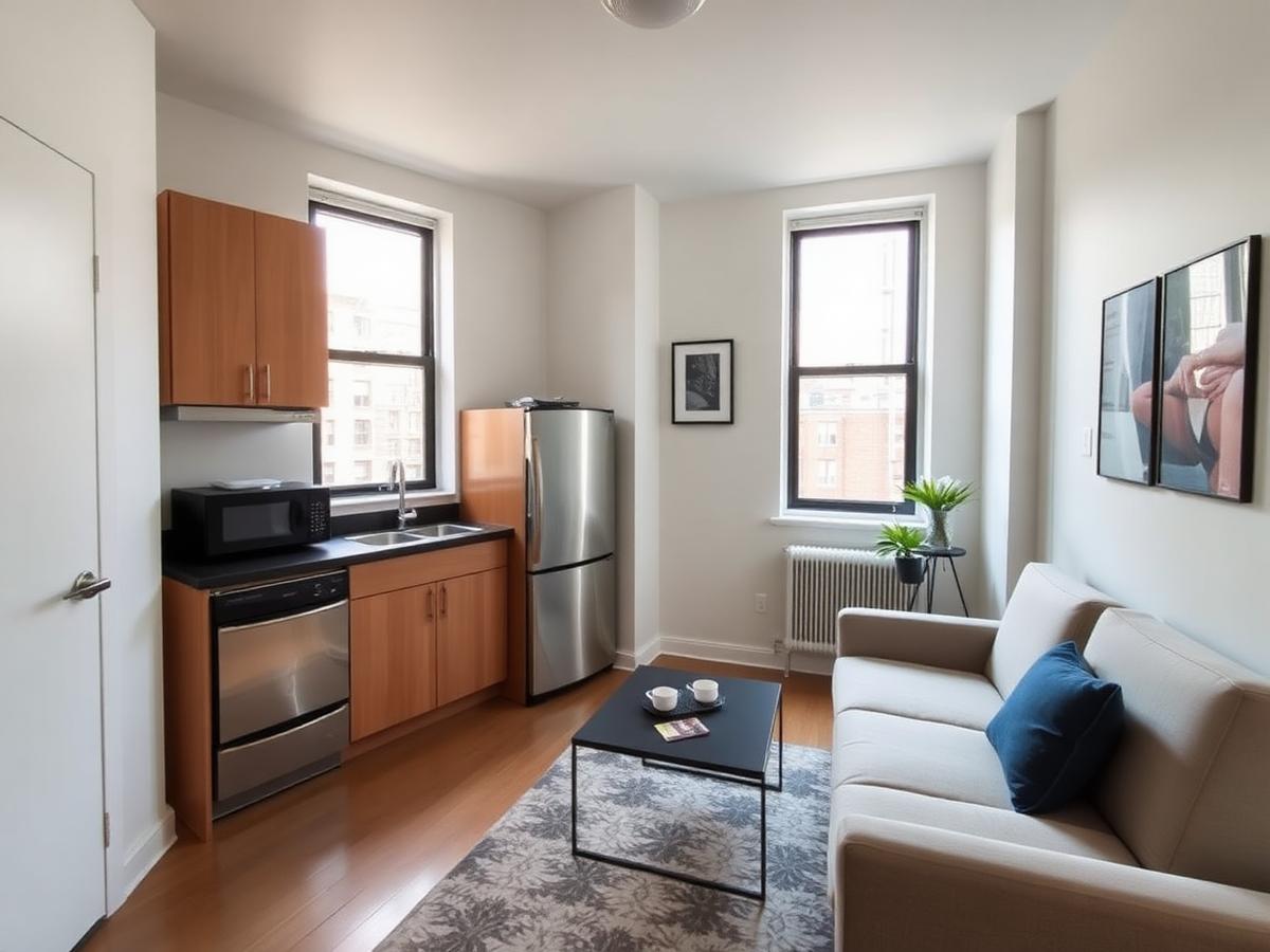 Clean compact New York studio apartment